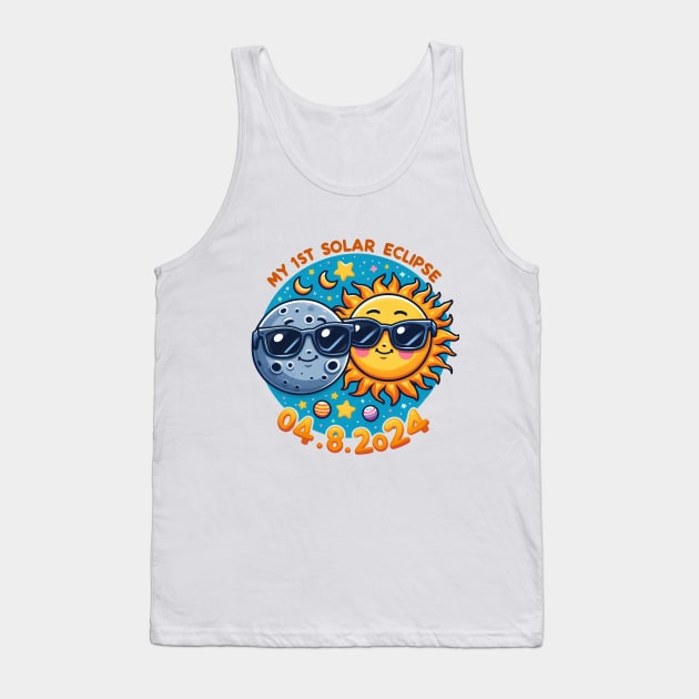 My First Total Solar Eclipse April 8 2024 Toddler Kids Tank Top by HBart